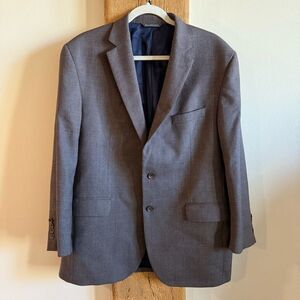 Jack Victor 100% Wool Blazer - Brown/Blue 44R